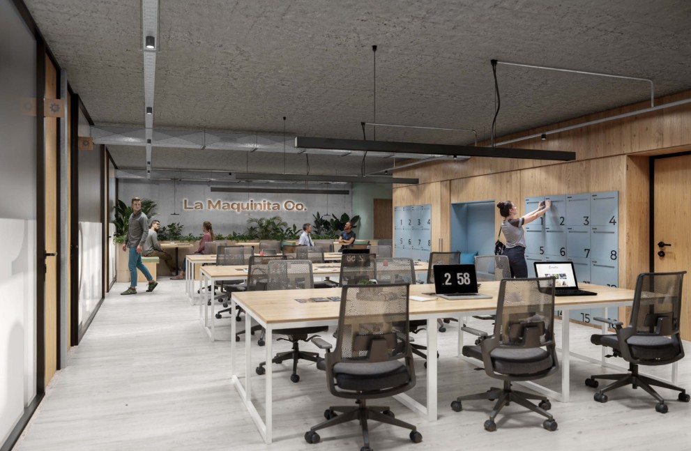 Render oficial de los espacios corporativos de Núñez
